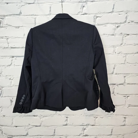 Rebecca Taylor Spring Ruffle Jacket in Navy - Picture 3 of 8